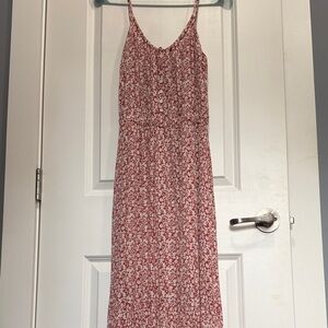 Floral Red Women's Dress